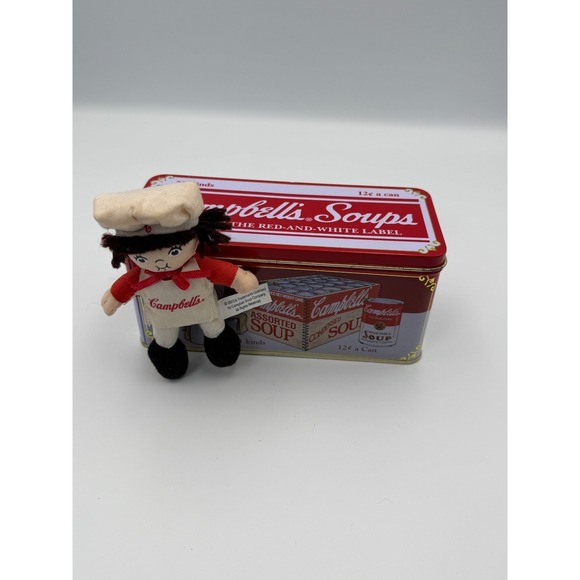 Campbells Soup Tin Cracker Box Bristol Ware AND Campbell Kid Magnet - VTG - Picture 12 of 12